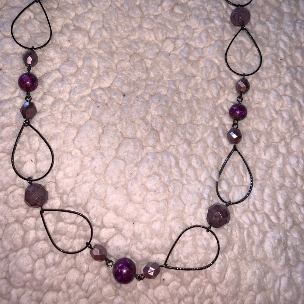 Purple beaded necklace